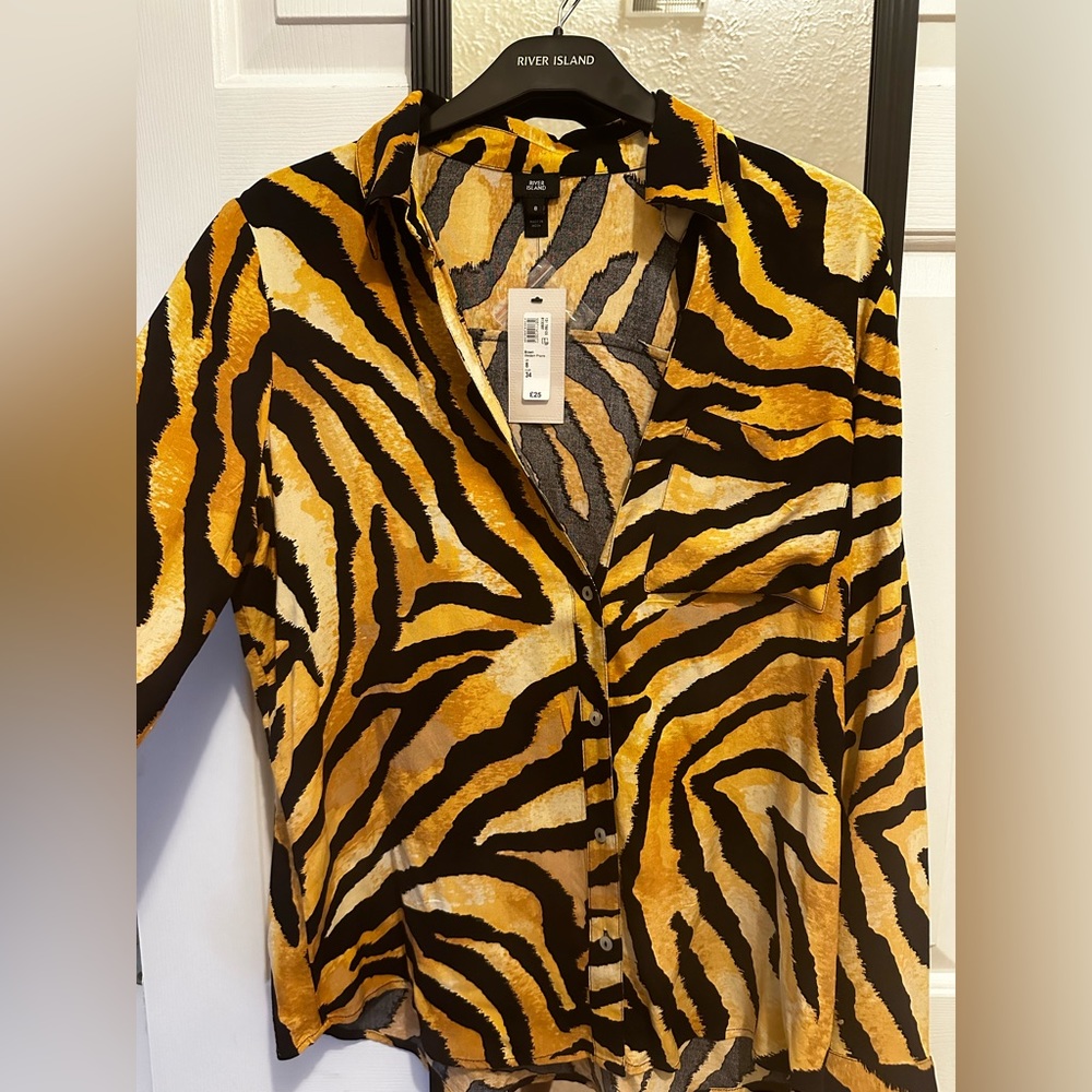 Zebra Print Blouse- River Island